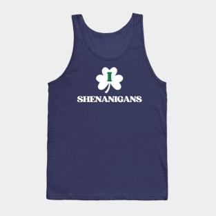 I Love Shenanigans Irish St Patricks Day Shamrock Tank Top